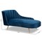 Baxton Studio Kailyn Glam and Luxe Navy Blue Velvet Fabric and Gold Finished Chaise 174-11025-Zoro - alternate 5
